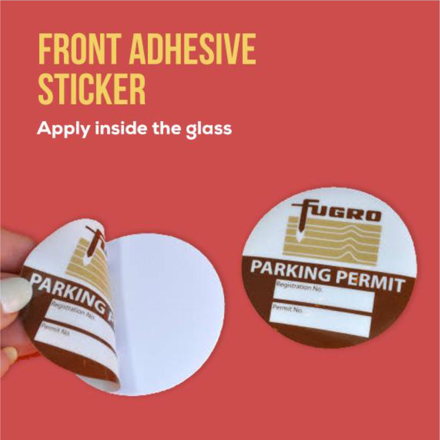 Front Adhesive Stickers